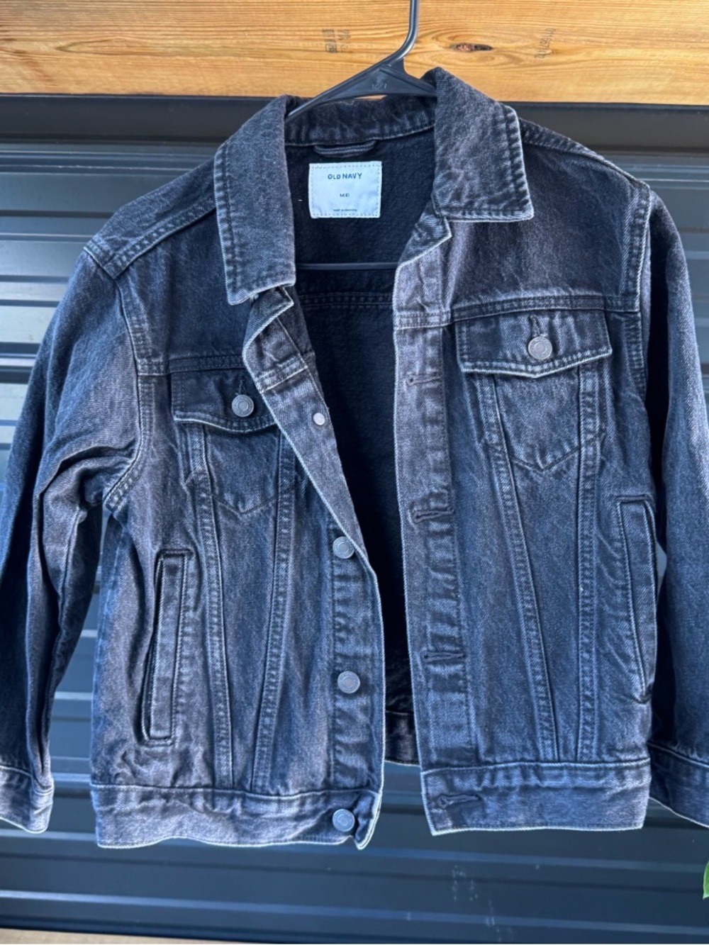 Girl’s Old Navy Washed Black Denim Jacket